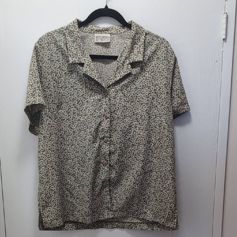 Men's Patterned Short Sleeve Button Down Shirt